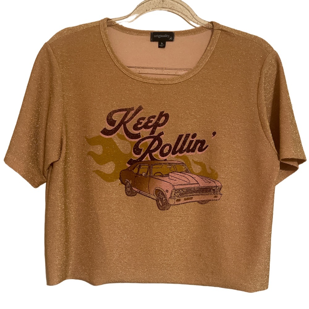 Sparkle & Stretch Crop Top